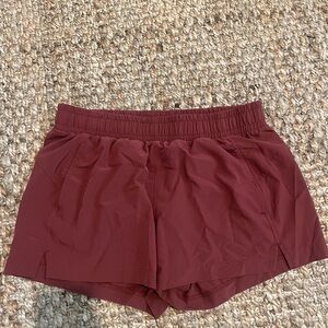 Red workout shorts by Zella